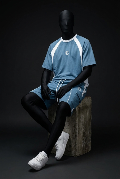 Steel Blue Club-Terry Luxury Co-ord Set
