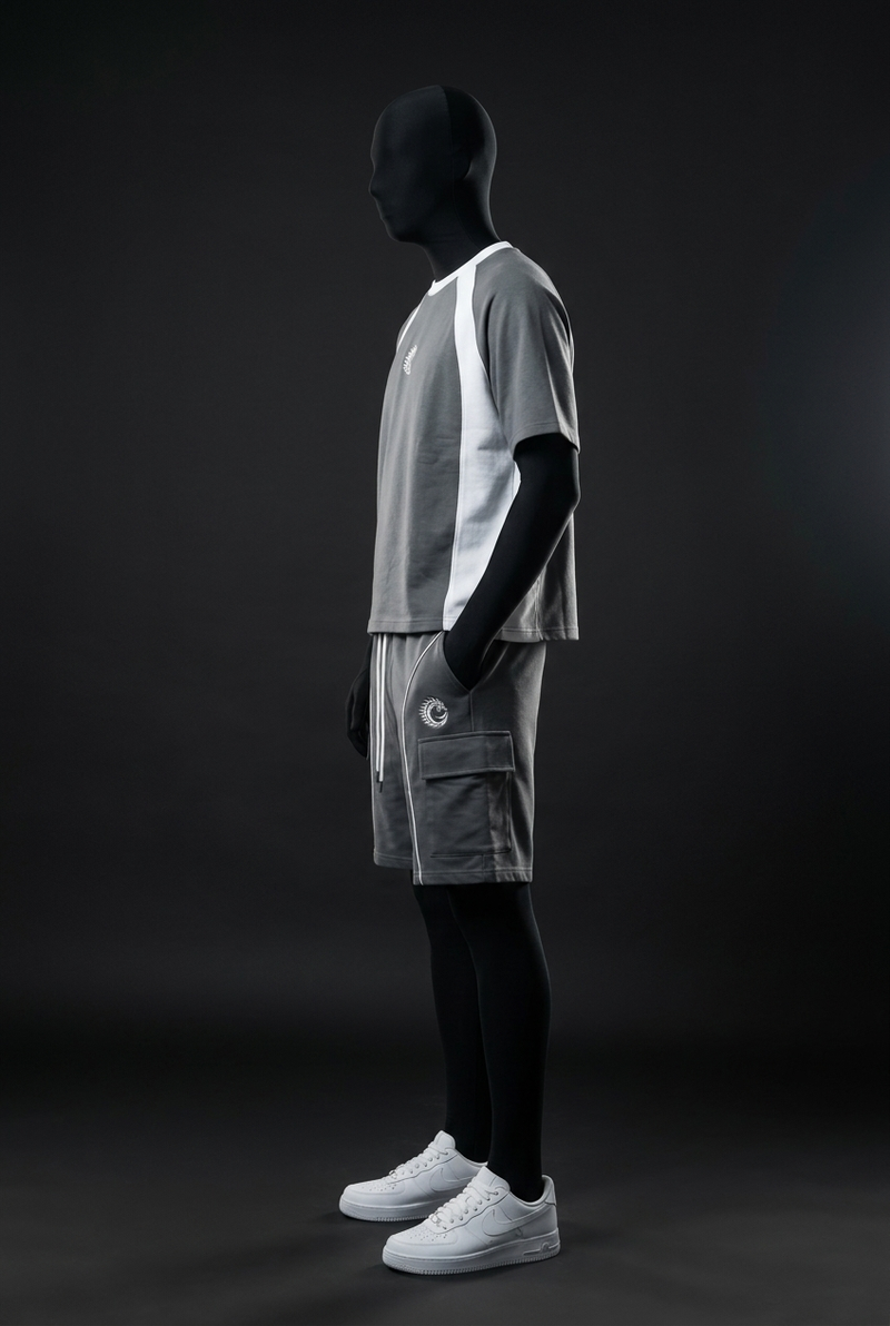 Steel Grey Club-Terry Luxury Co-ord Set