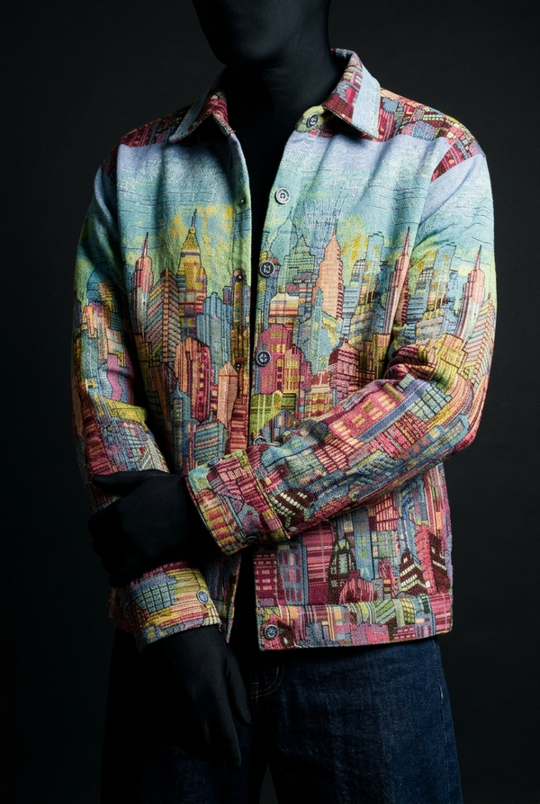Skyline Dreams Luxury Tapestry Overshirt