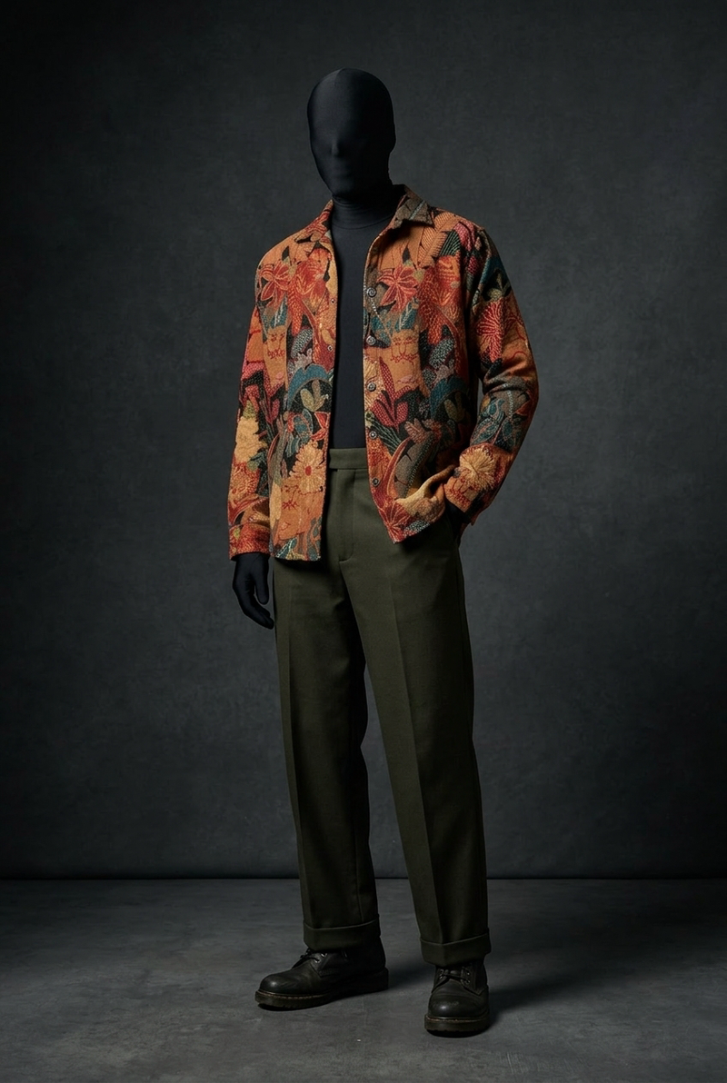 Bohemian Blaze Luxury Tapestry Overshirt