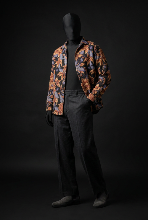 Baroque Bloom Luxury Tapestry Overshirt