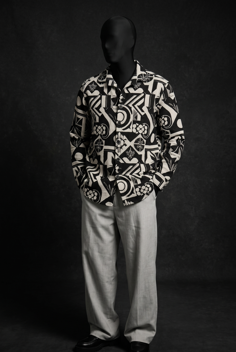Graphic Illusion Luxury Tapestry Overshirt