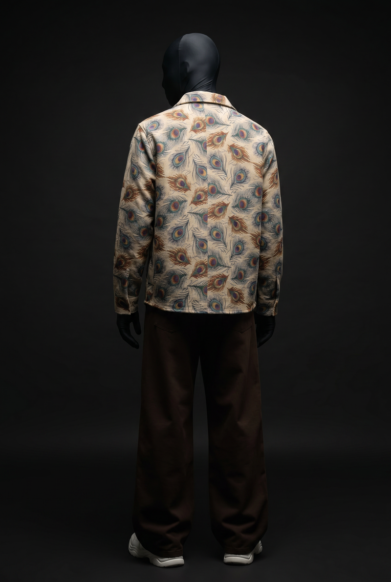 Rajwada Feathers Luxury Tapestry Overshirt
