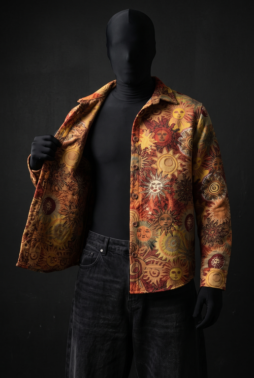 Solar Symphony Luxury Tapestry Overshirt