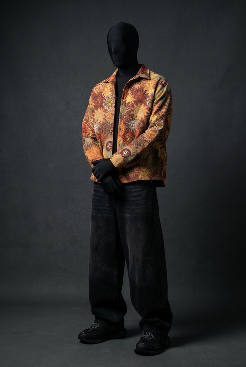 Solar Symphony Luxury Tapestry Overshirt