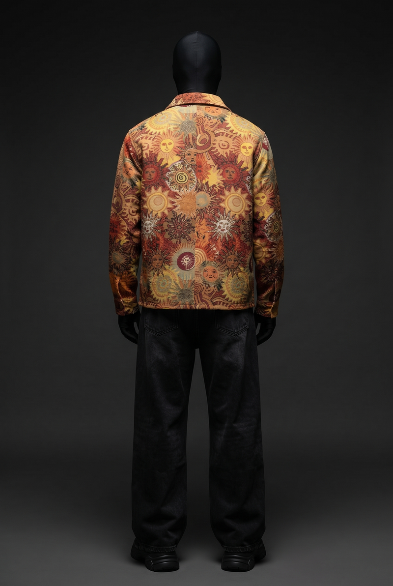 Solar Symphony Luxury Tapestry Overshirt
