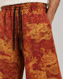 Imperial Dragon baggy pants – print close-up