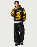 Inferno Dragon heavyweight graphic hoodie - on model, front