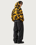 Inferno Dragon heavyweight graphic hoodie - back view on model