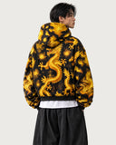 Inferno Dragon heavyweight graphic hoodie - hood and back print