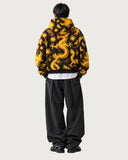 Inferno Dragon heavyweight graphic hoodie - full back view