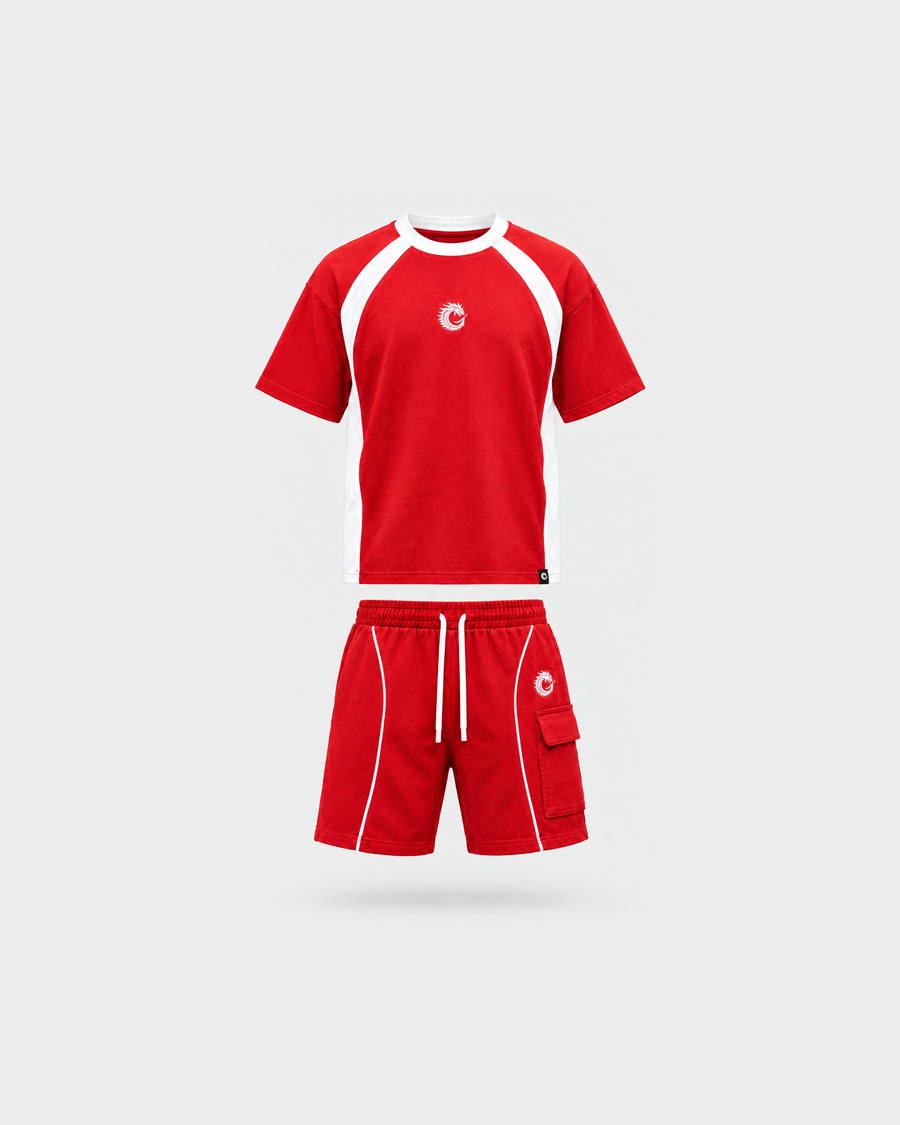 Ignite Red Club-Terry Co-ord Set