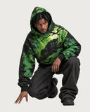 Jungle Phantom heavyweight graphic hoodie - hood up styling