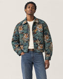 Jungle Royalty Luxury Tapestry Overshirt - on model