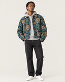 Jungle Royalty Luxury Tapestry Overshirt - styled with hoodie
