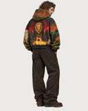 KAAL Dark Age heavyweight graphic hoodie - back view on model