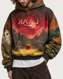 KAAL Dark Age heavyweight graphic hoodie - chest print detail