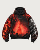 Kalyug heavyweight graphic hoodie - front flat lay