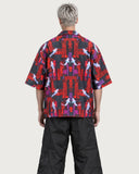 Cyberpunk Koi Boxy-Fit Cuban Shirt back view