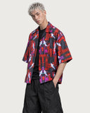Cyberpunk Koi Boxy-Fit Cuban Shirt side view
