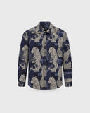 Leopard's Lair tapestry shacket - front packshot