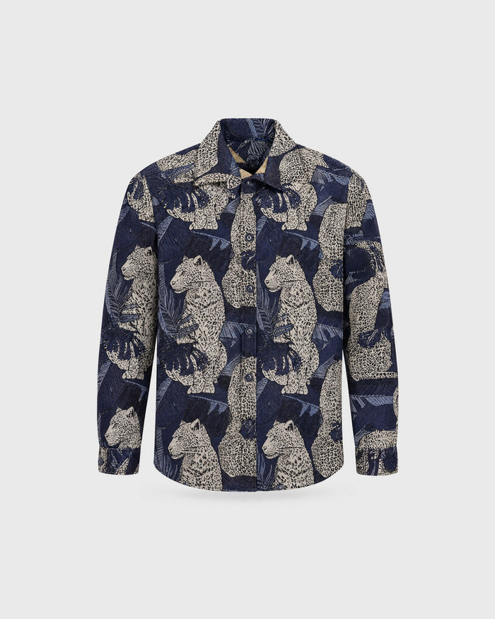 Leopard's Lair Luxury Tapestry Overshirt