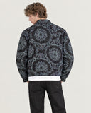Mandala Web tapestry cropped shacket - back view