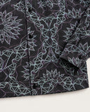 Mandala Web tapestry cropped shacket - hem band and cuff detail