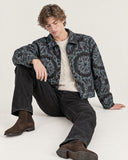Mandala Web tapestry cropped shacket - styled look