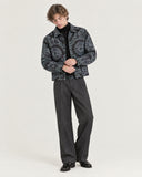 Mandala Web tapestry cropped shacket - full-length styled look