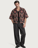 Masquerade Boxy-Fit Cuban Shirt front view - boxy cropped fit