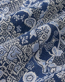 Navy Nebula woven tapestry fabric close-up
