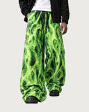 Neon Inferno baggy pants – walking
