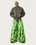 Neon Inferno baggy pants – winter outfit