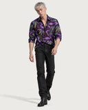 Abyssal Tide Neon Serpent Premium Shirt walking shot