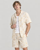 Ocean Shell co-ord shirt worn open over a white tank