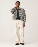 Rajwada Feathers tapestry shacket styled on model - full look