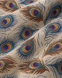 Rajwada Feathers - woven jacquard tapestry fabric close-up