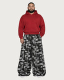 Revolt Typography baggy pants – full look on model