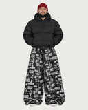 Revolt Typography baggy pants – winter outfit