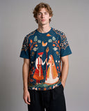 Royal Union graphic relaxed tee on model