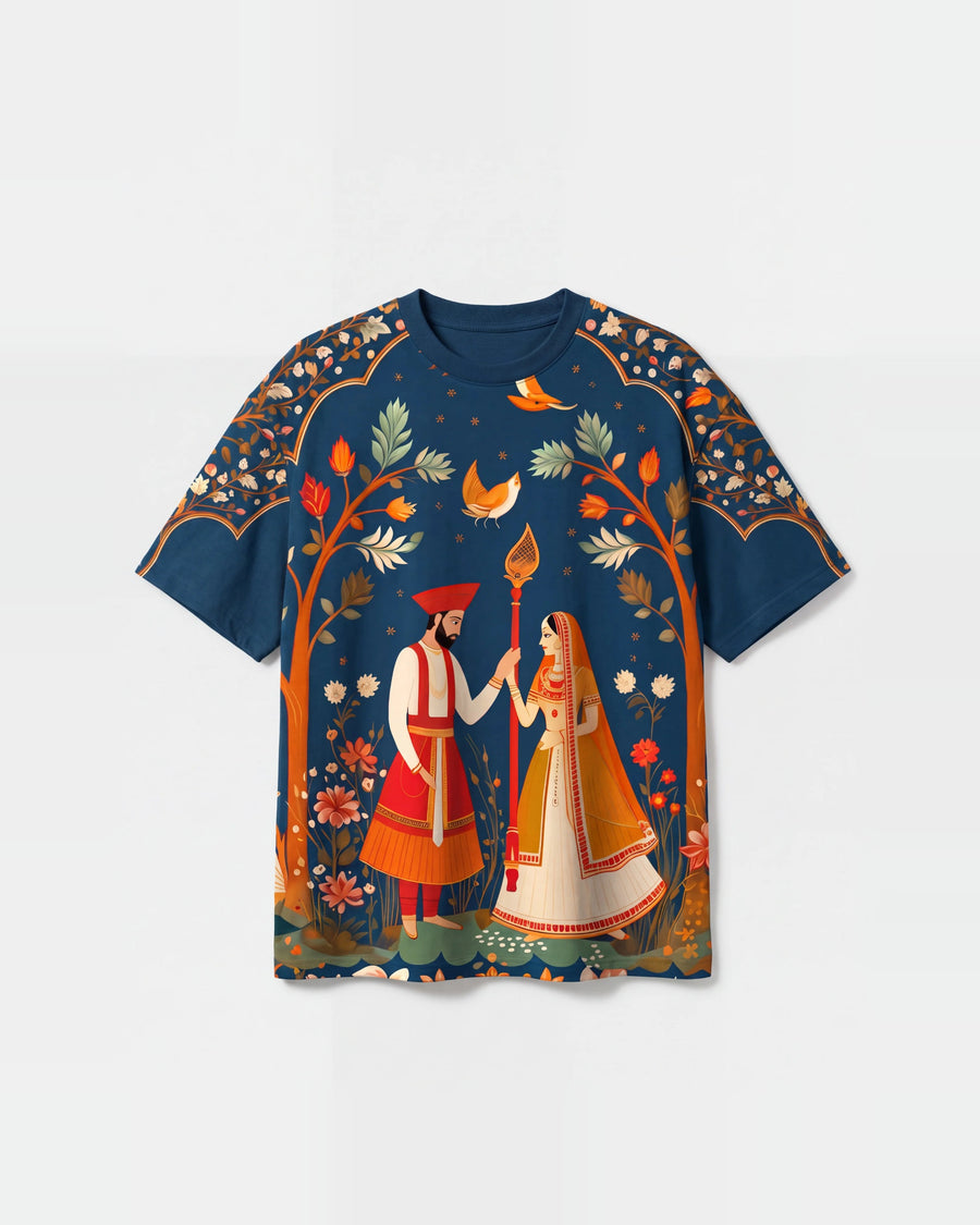 Royal Union Flames Graphic Streetwear Tee