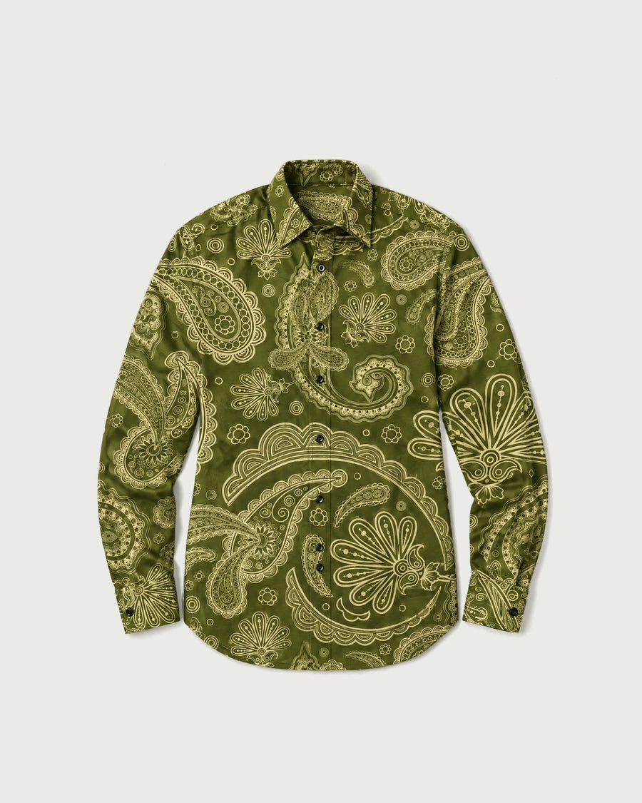 Sage Serpent Premium Paisley Shirt