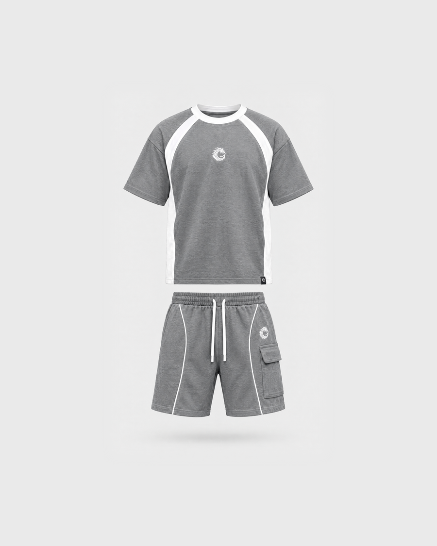 Steel Grey Club-Terry Co-ord Set