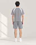 Steel Grey Club-Terry Co-ord Set - on model, back