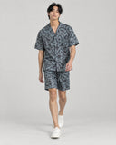 Slate Paisley co-ord set walking shot