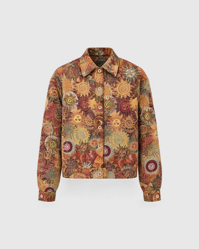 Solar Symphony Luxury Tapestry Overshirt