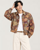 Solar Symphony tapestry shacket - close view