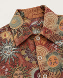 Solar Symphony shacket - collar and button detail