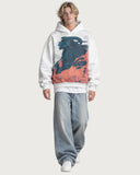 Spirit of the Wind heavyweight graphic hoodie - on model, front